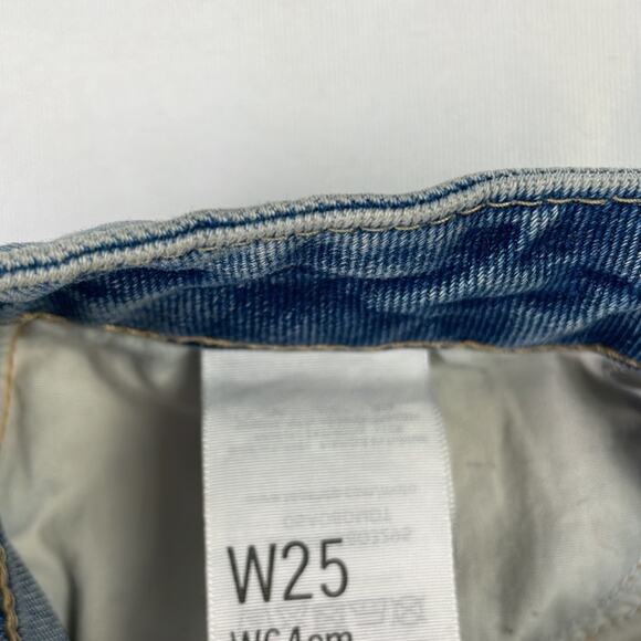 TOPSHOP MOTO High Waist Button Fly Cutoff Jeans Shorts. Size 25 - Picture 3 of 9